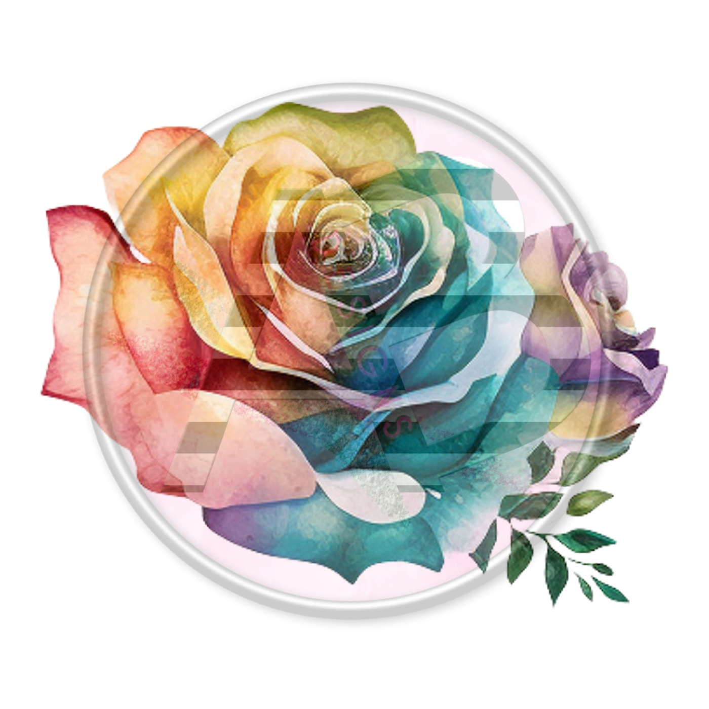 DTF Heat Transfer - Rainbow Roses 01