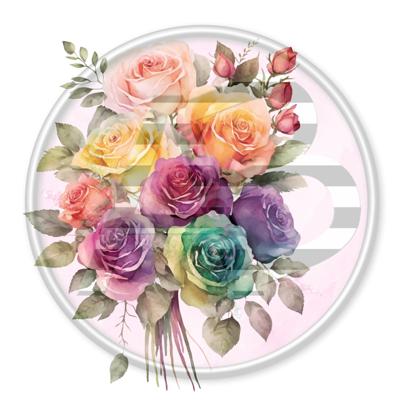 DTF Heat Transfer - Rainbow Roses 27