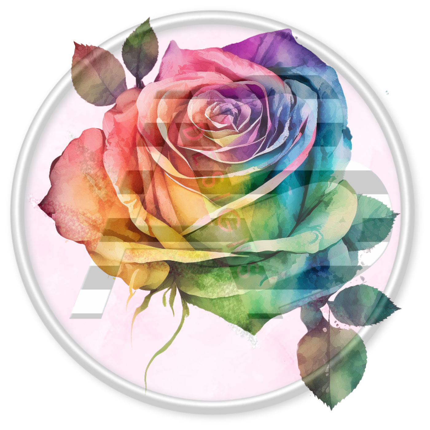 DTF Heat Transfer - Rainbow Roses 30