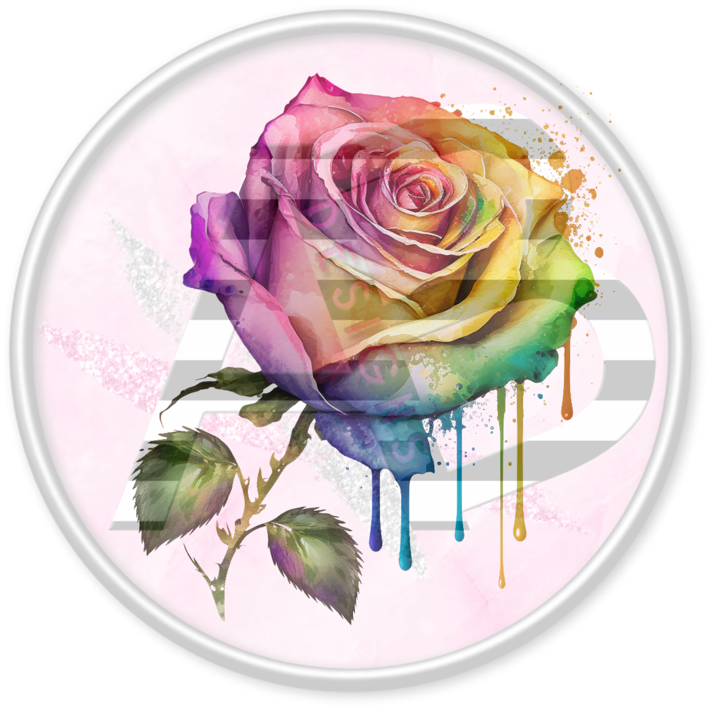 DTF Heat Transfer - Rainbow Roses 32