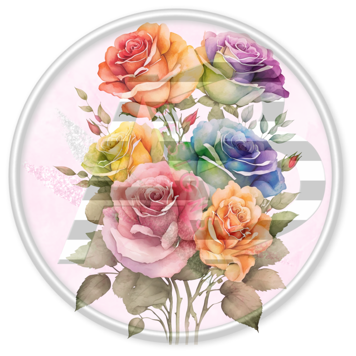 DTF Heat Transfer - Rainbow Roses 35