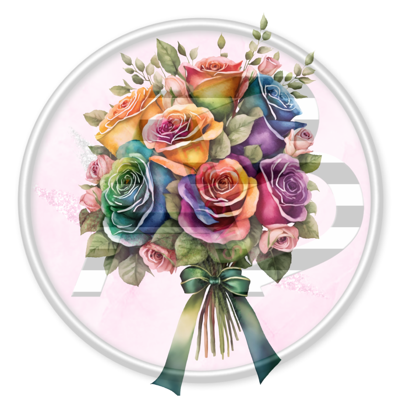 DTF Heat Transfer - Rainbow Roses 36