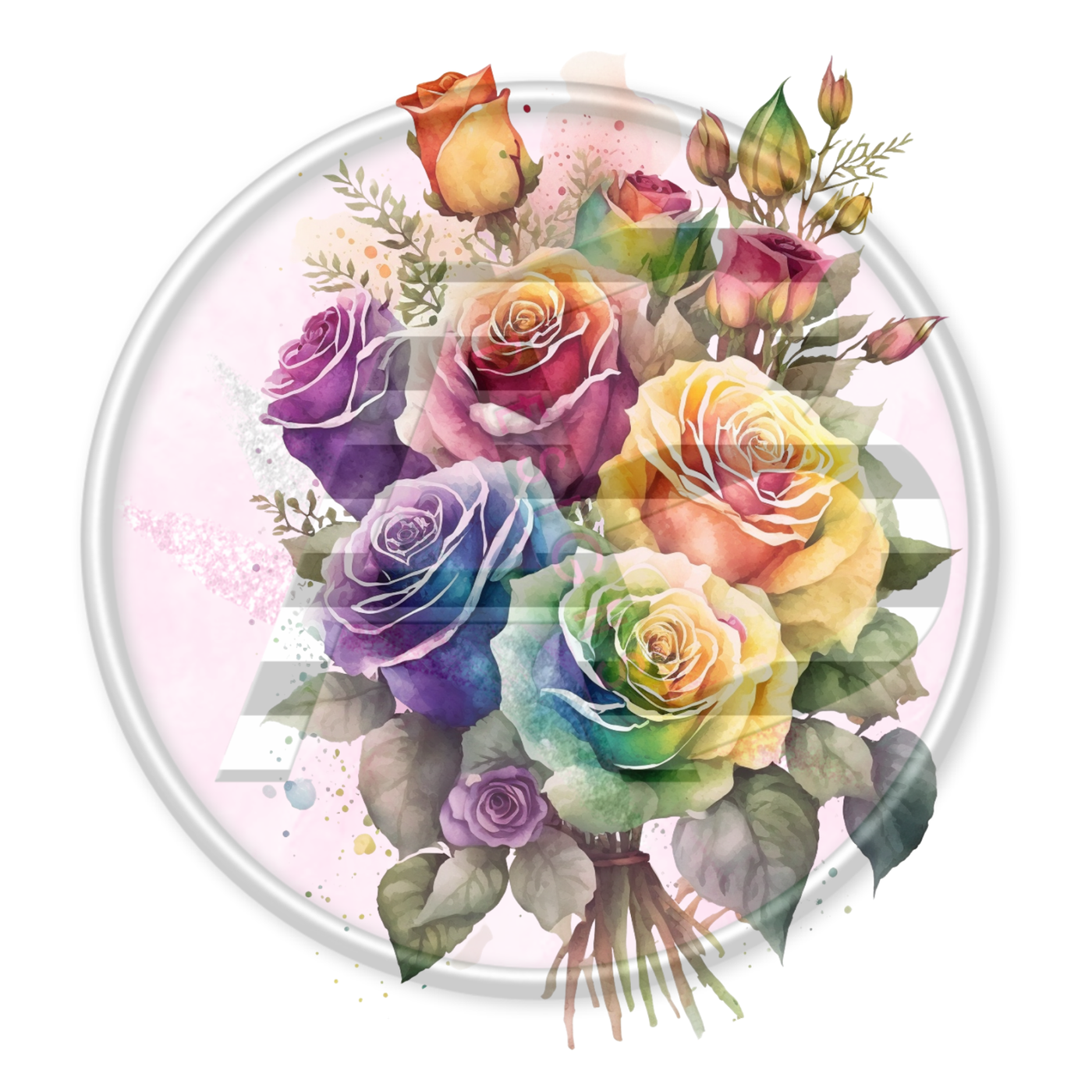 DTF Heat Transfer - Rainbow Roses 38