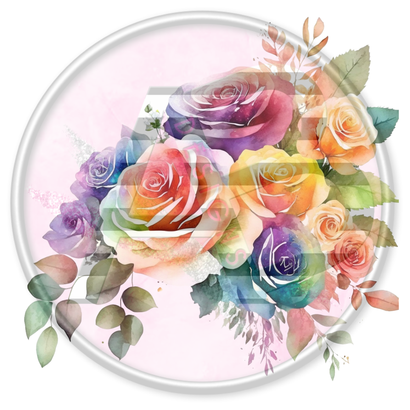 DTF Heat Transfer - Rainbow Roses 42