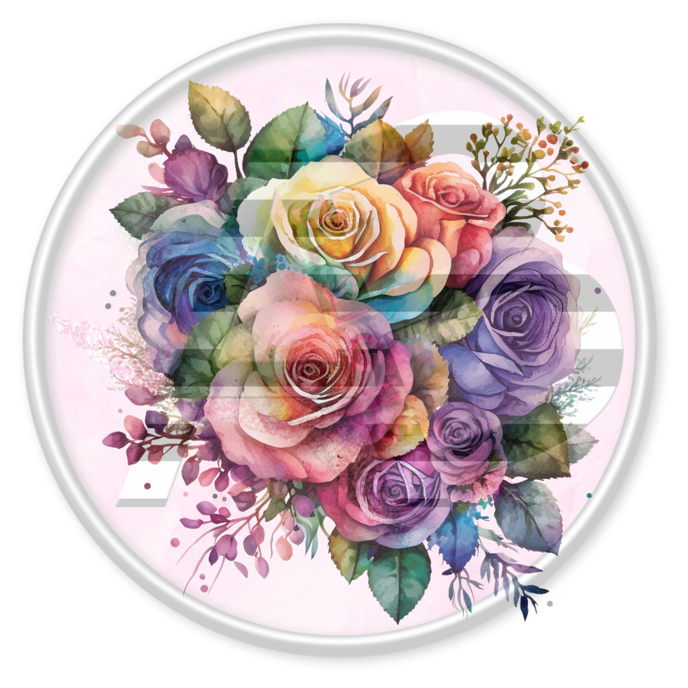 DTF Heat Transfer - Rainbow Roses 44