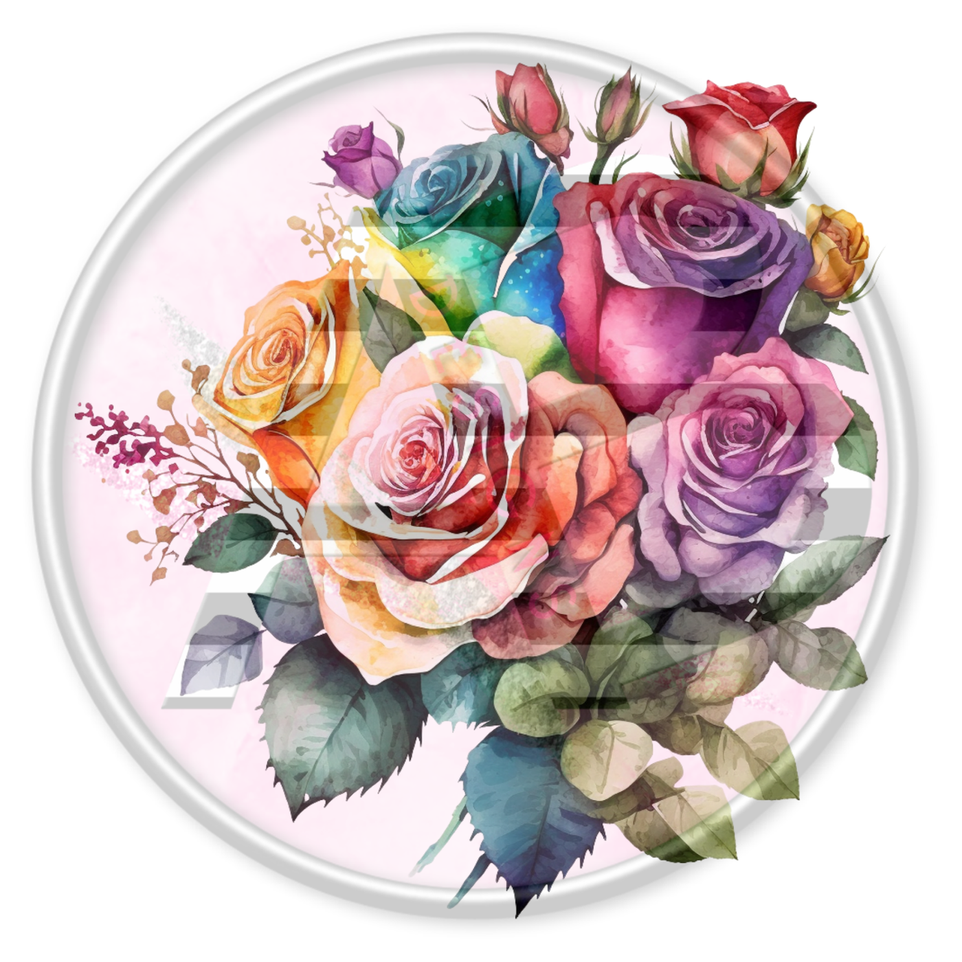 DTF Heat Transfer - Rainbow Roses 46