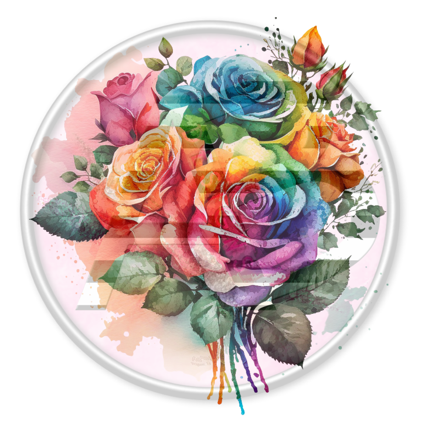 DTF Heat Transfer - Rainbow Roses 47