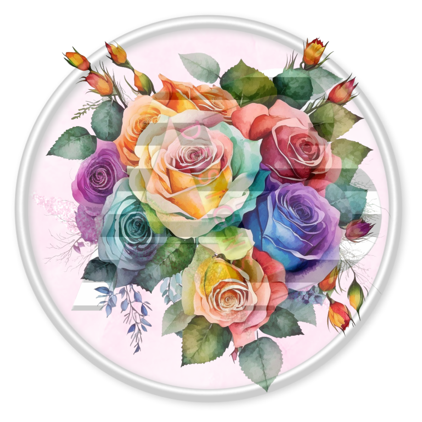 DTF Heat Transfer - Rainbow Roses 51