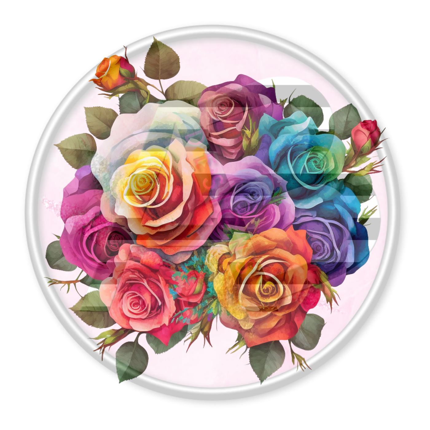 DTF Heat Transfer - Rainbow Roses 53