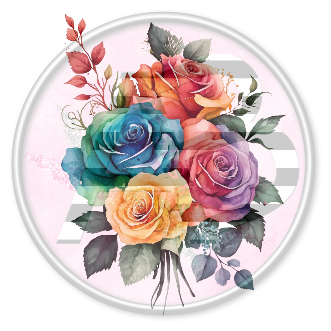 DTF Heat Transfer - Rainbow Roses 55