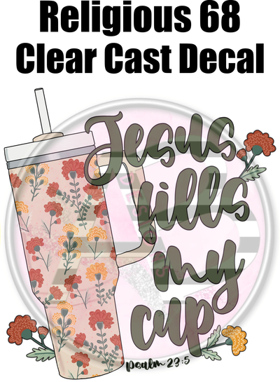 Religious 68 - Clear Cast Decal - 224