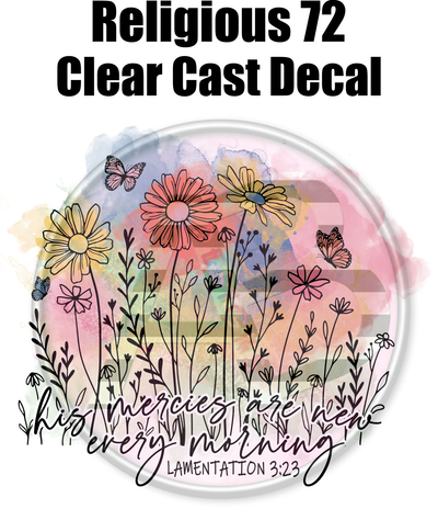 Religious 72 - Clear Cast Decal - 228