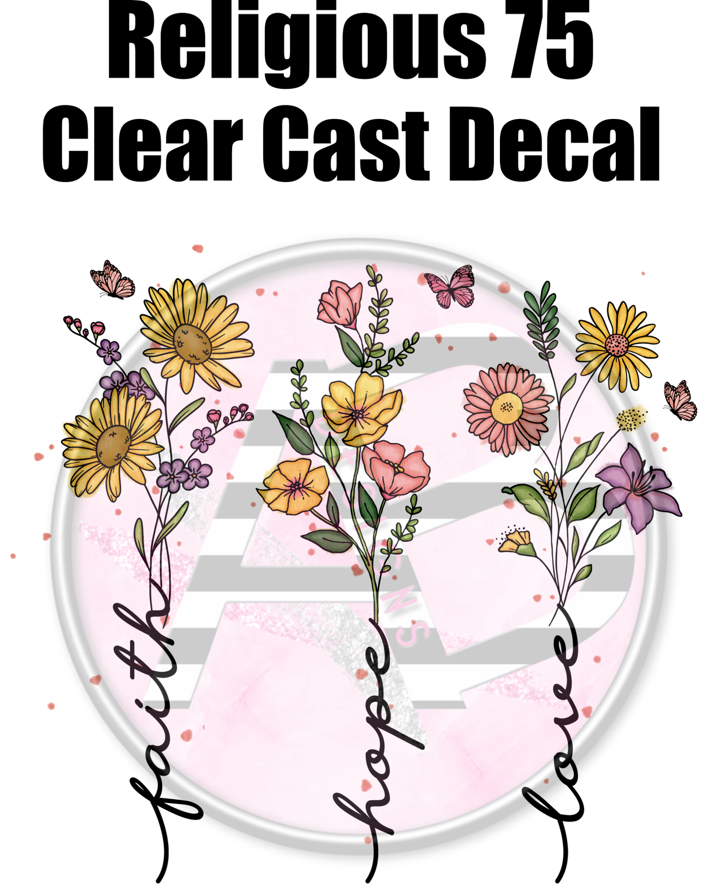Religious 75 - Clear Cast Decal - 231