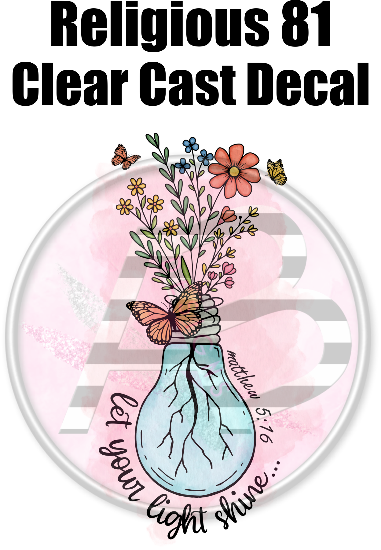 Religious 81 - Clear Cast Decal - 237