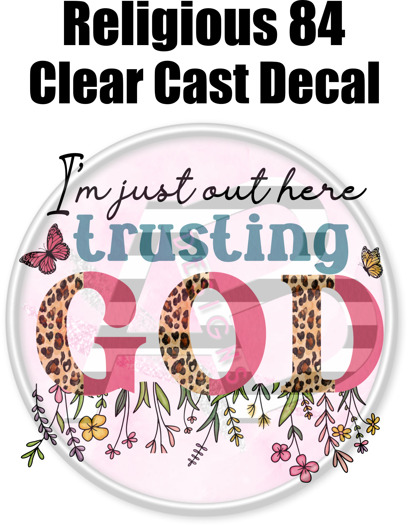 Religious 84 - Clear Cast Decal - 240