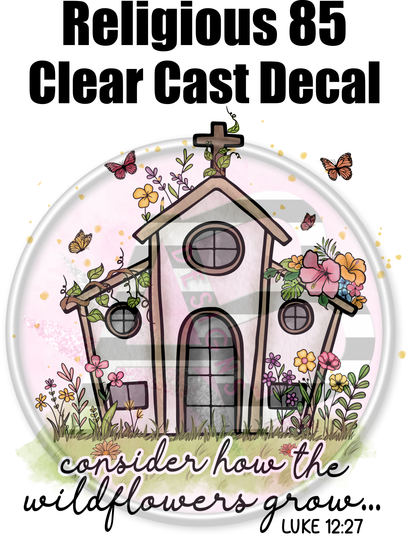 Religious 85 - Clear Cast Decal - 241