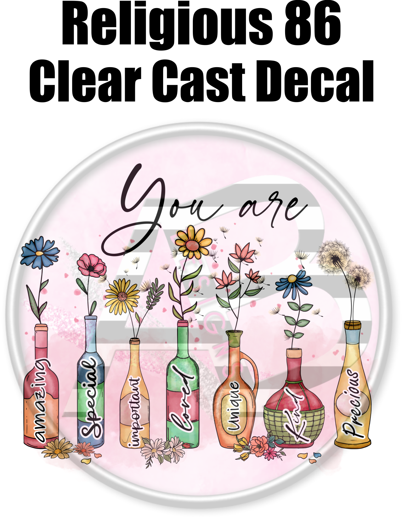 Religious 86 - Clear Cast Decal - 242