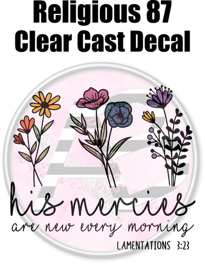 Religious 87 - Clear Cast Decal - 243