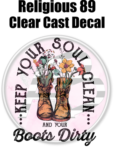 Religious 89 - Clear Cast Decal - 245