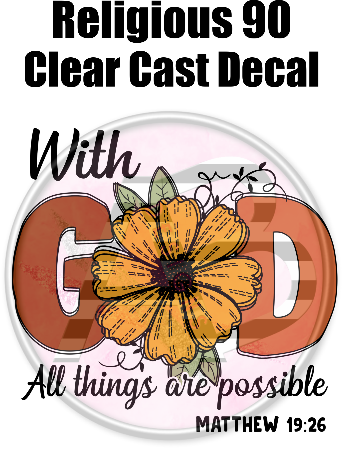 Religious 90 - Clear Cast Decal - 246