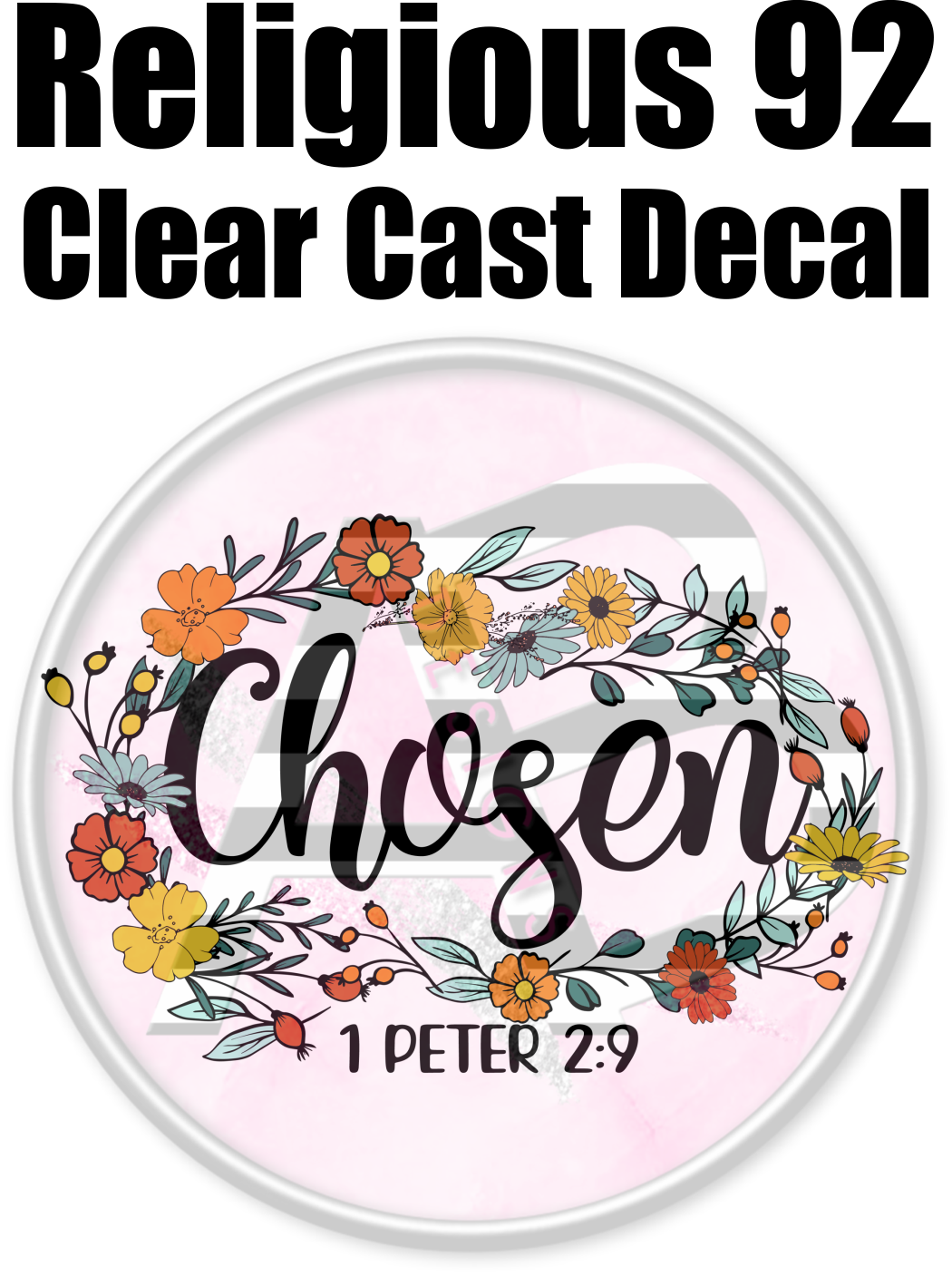 Religious 92 - Clear Cast Decal - 248