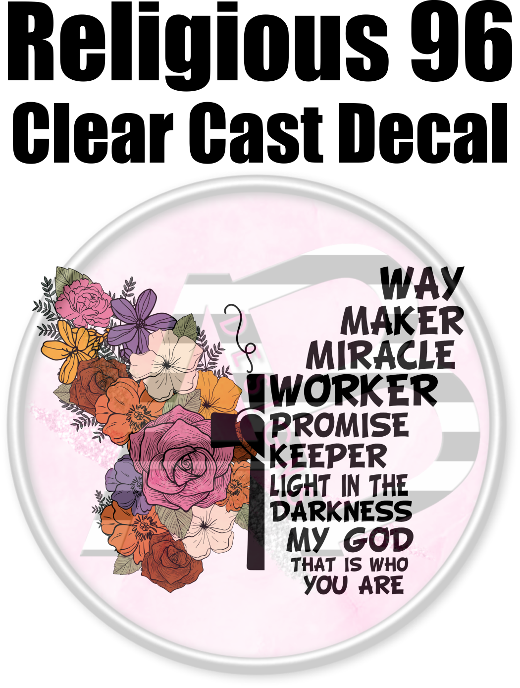 Religious 96 - Clear Cast Decal - 252