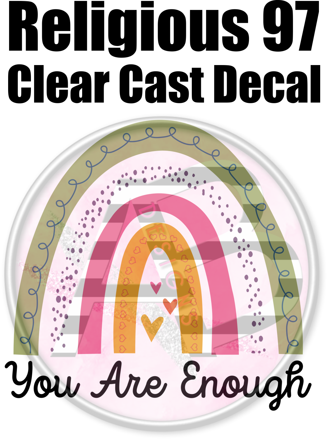 Religious 97 - Clear Cast Decal - 253