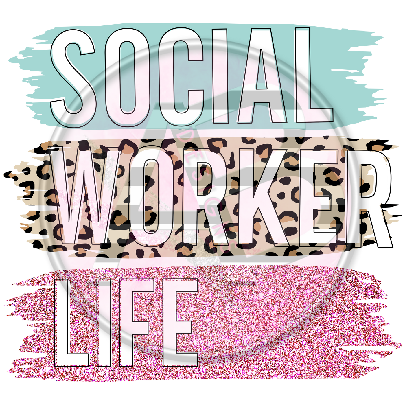 DTF Heat Transfer - Social Worker 03