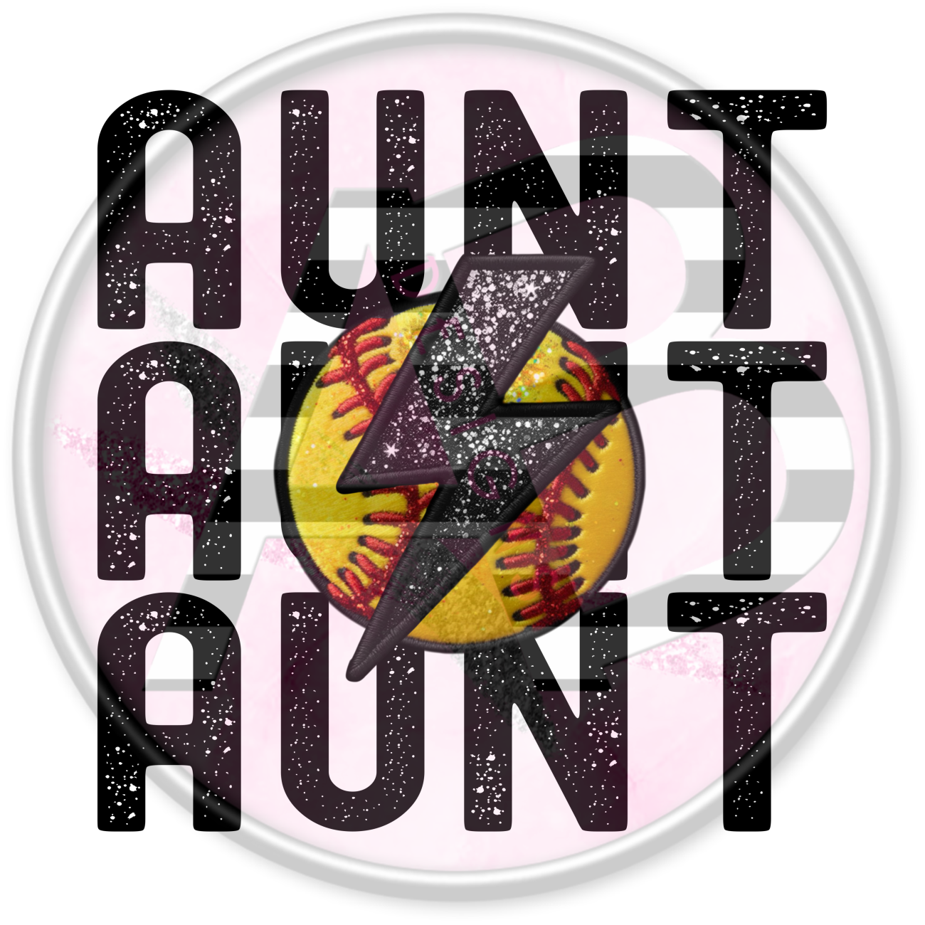 DTF Heat Transfer - Softball Aunt 02