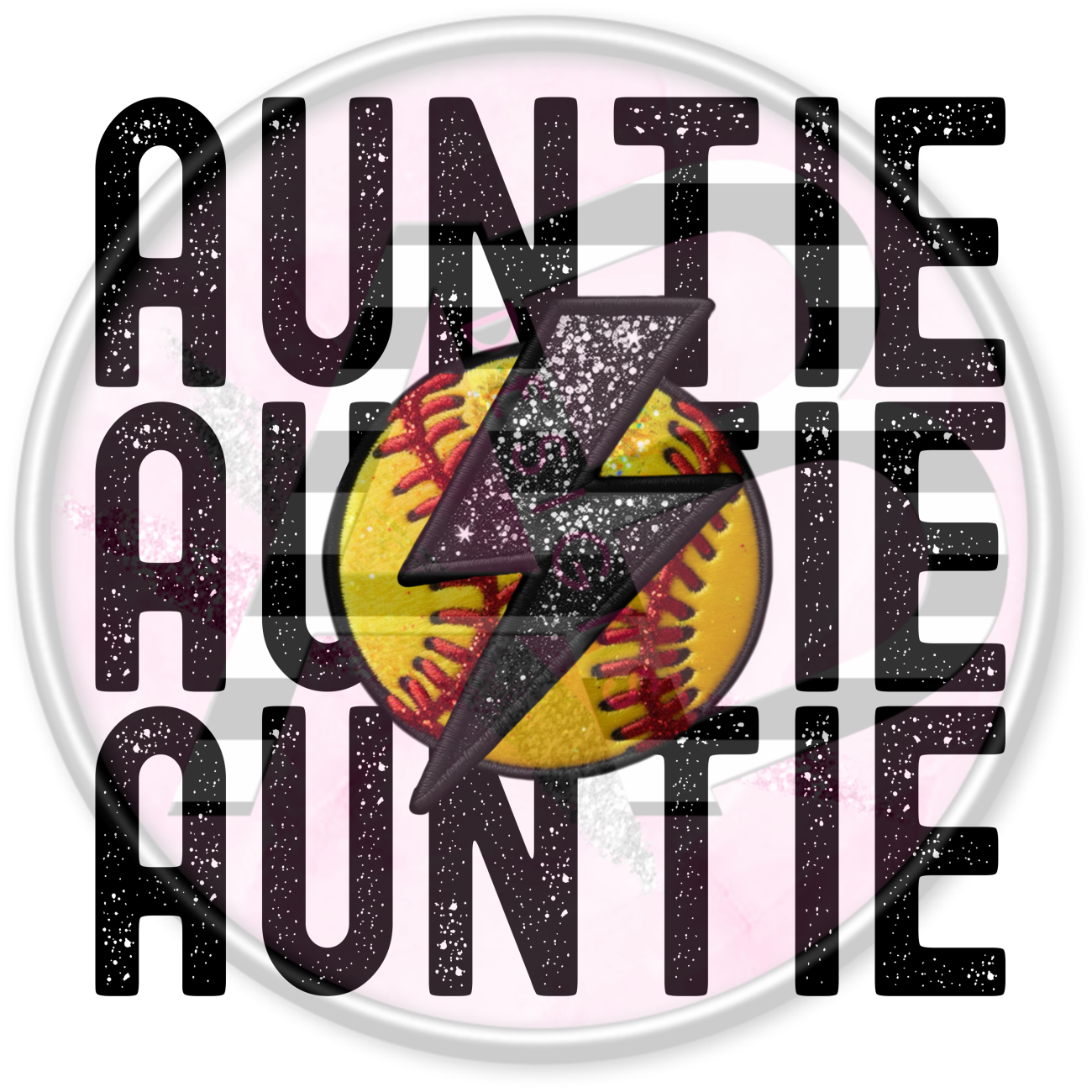 DTF Heat Transfer - Softball Auntie 02