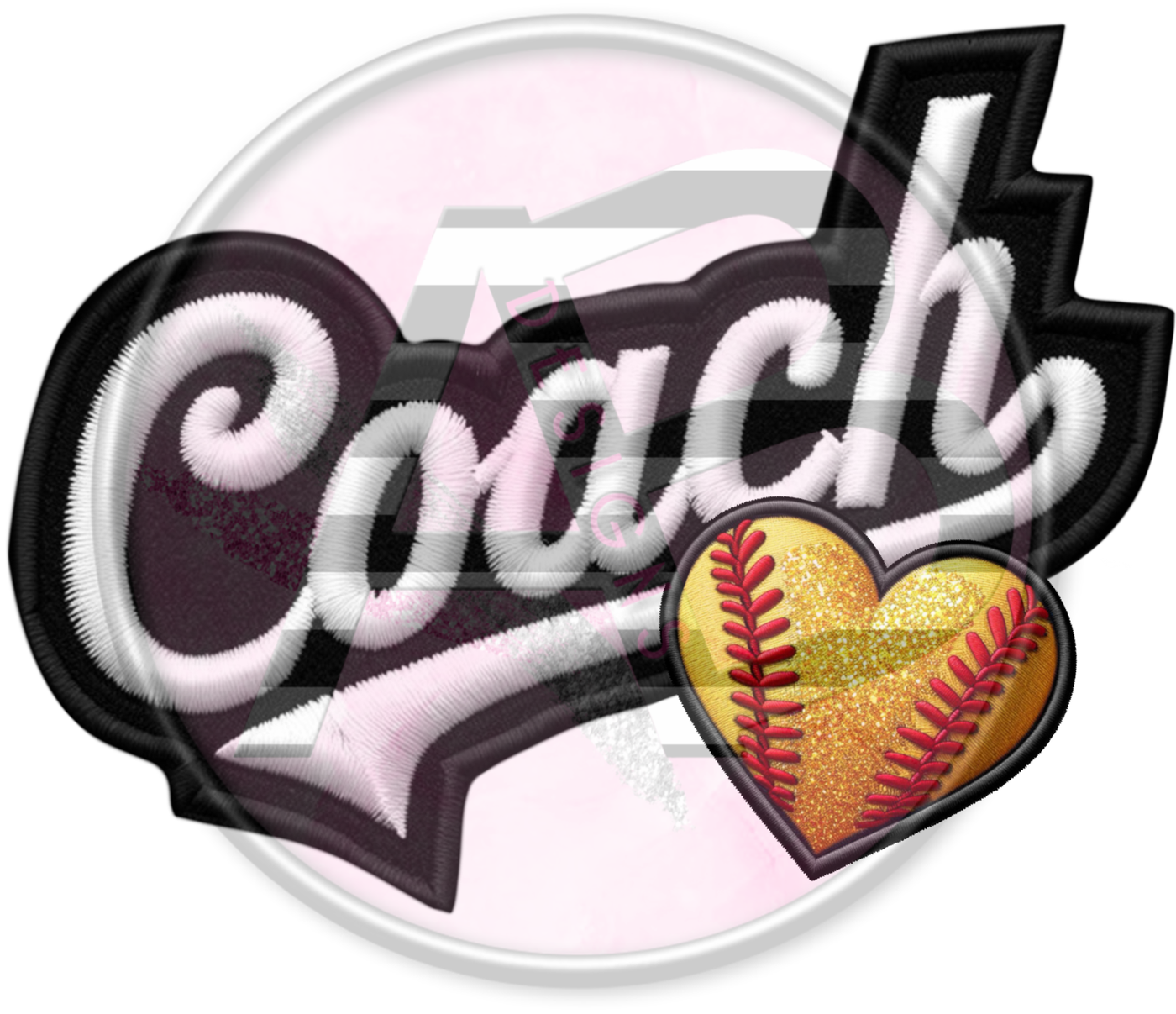 DTF Heat Transfer - Softball Coach 01