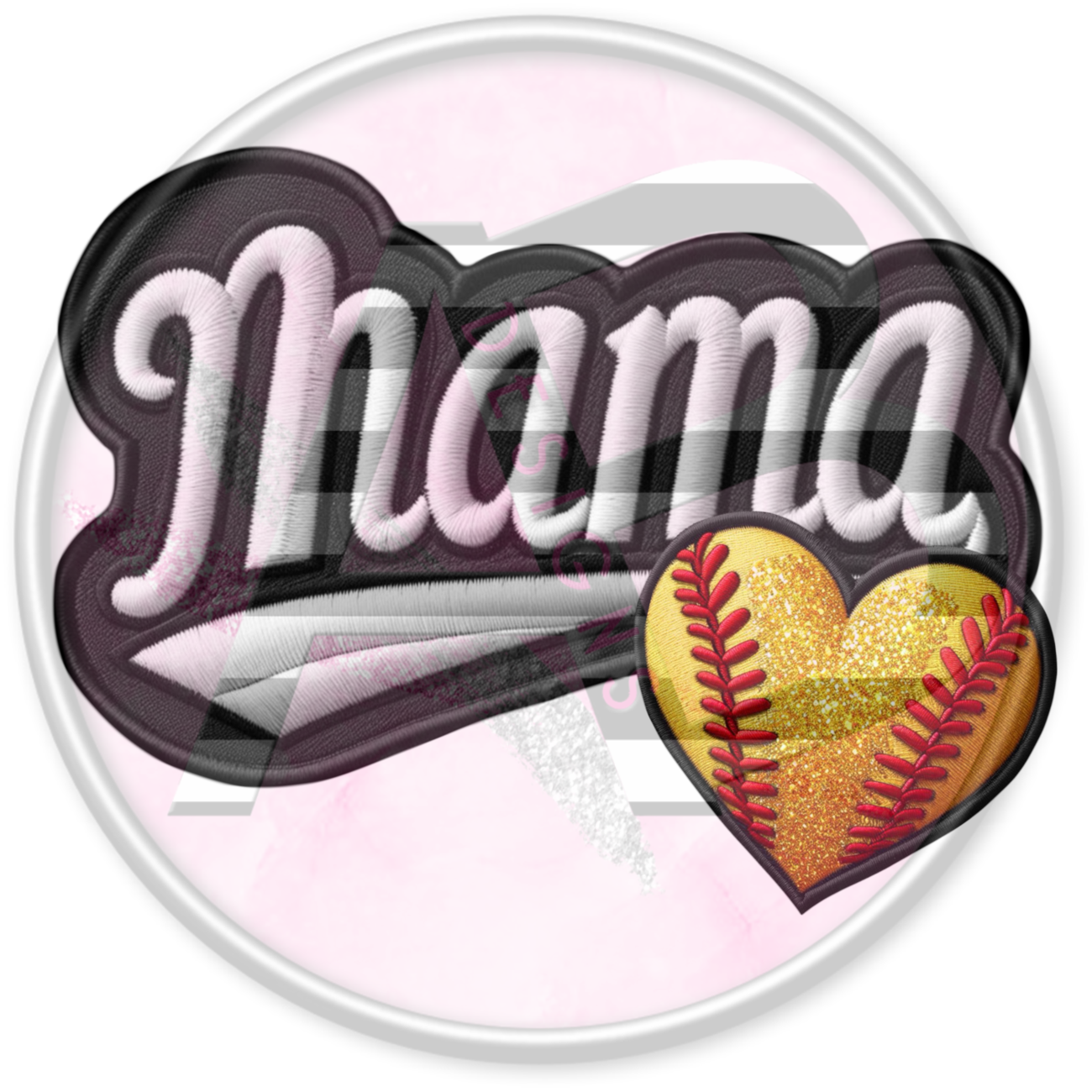 DTF Heat Transfer - Softball Mama 03