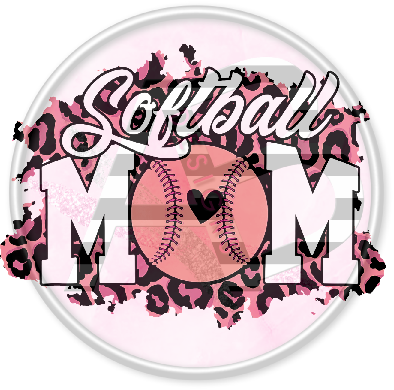 DTF Heat Transfer - Softball Mom 02