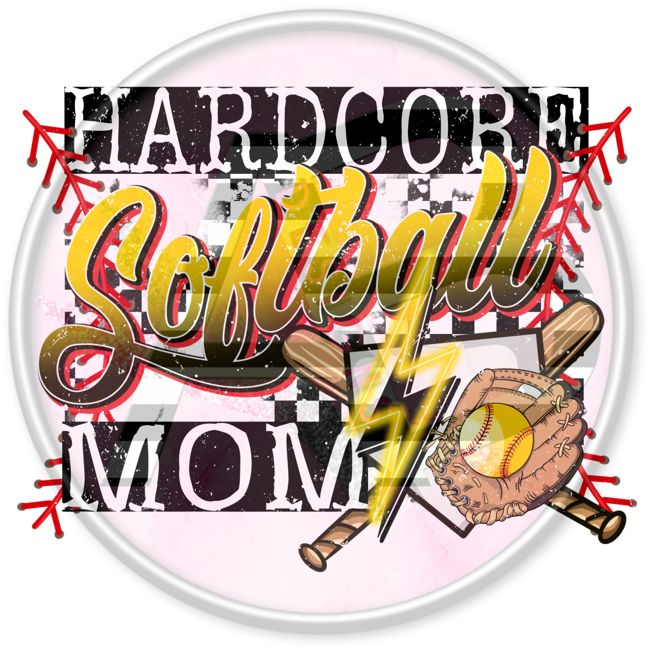 DTF Heat Transfer - Softball Mom 06