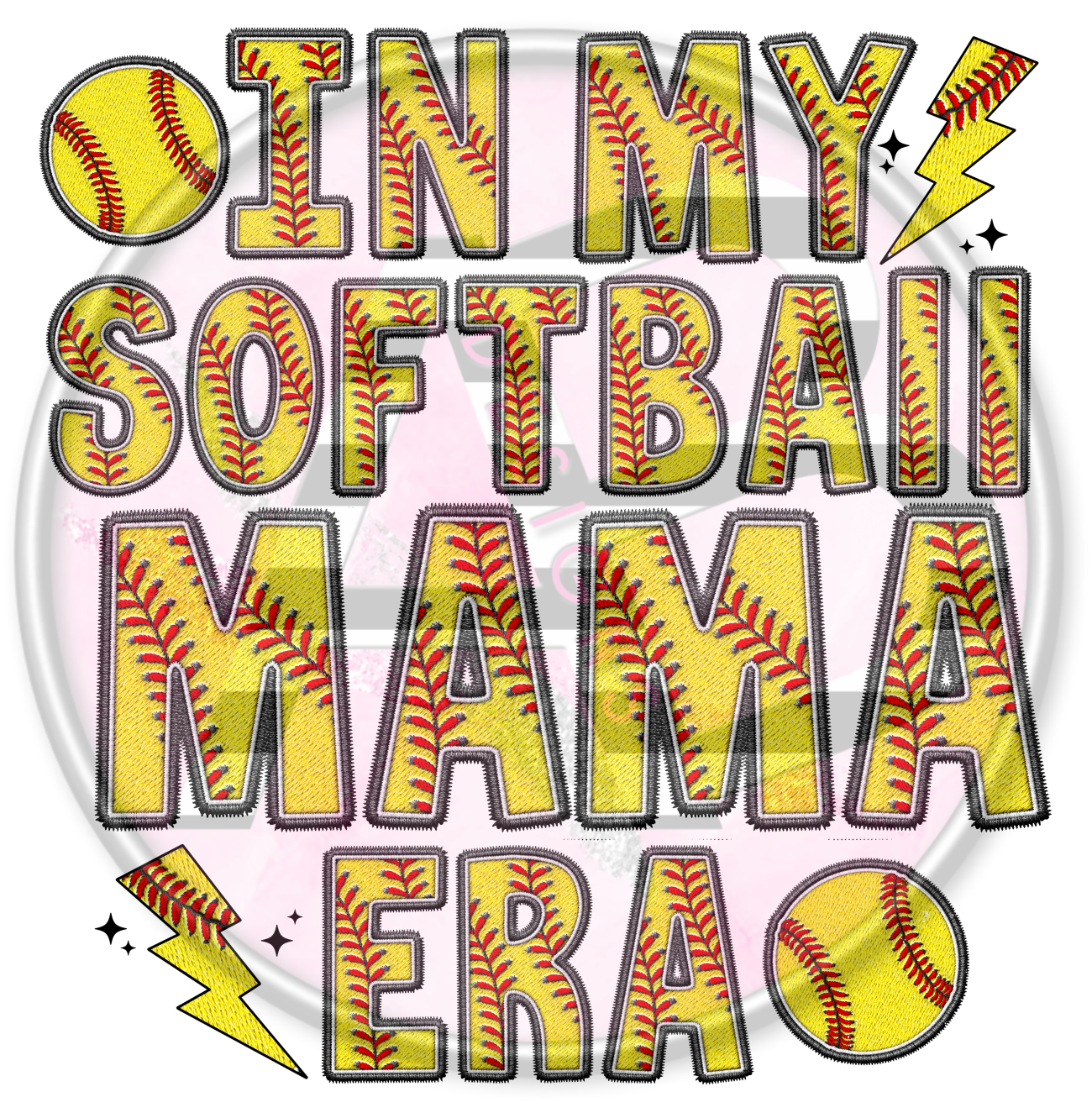 DTF Heat Transfer - Softball Mom 09