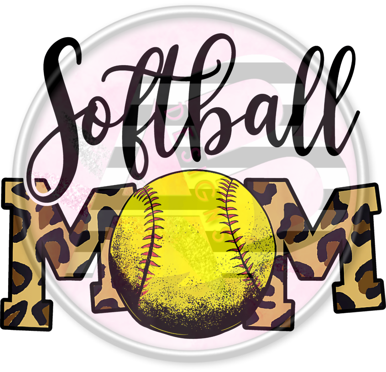 DTF Heat Transfer - Softball Mom 10