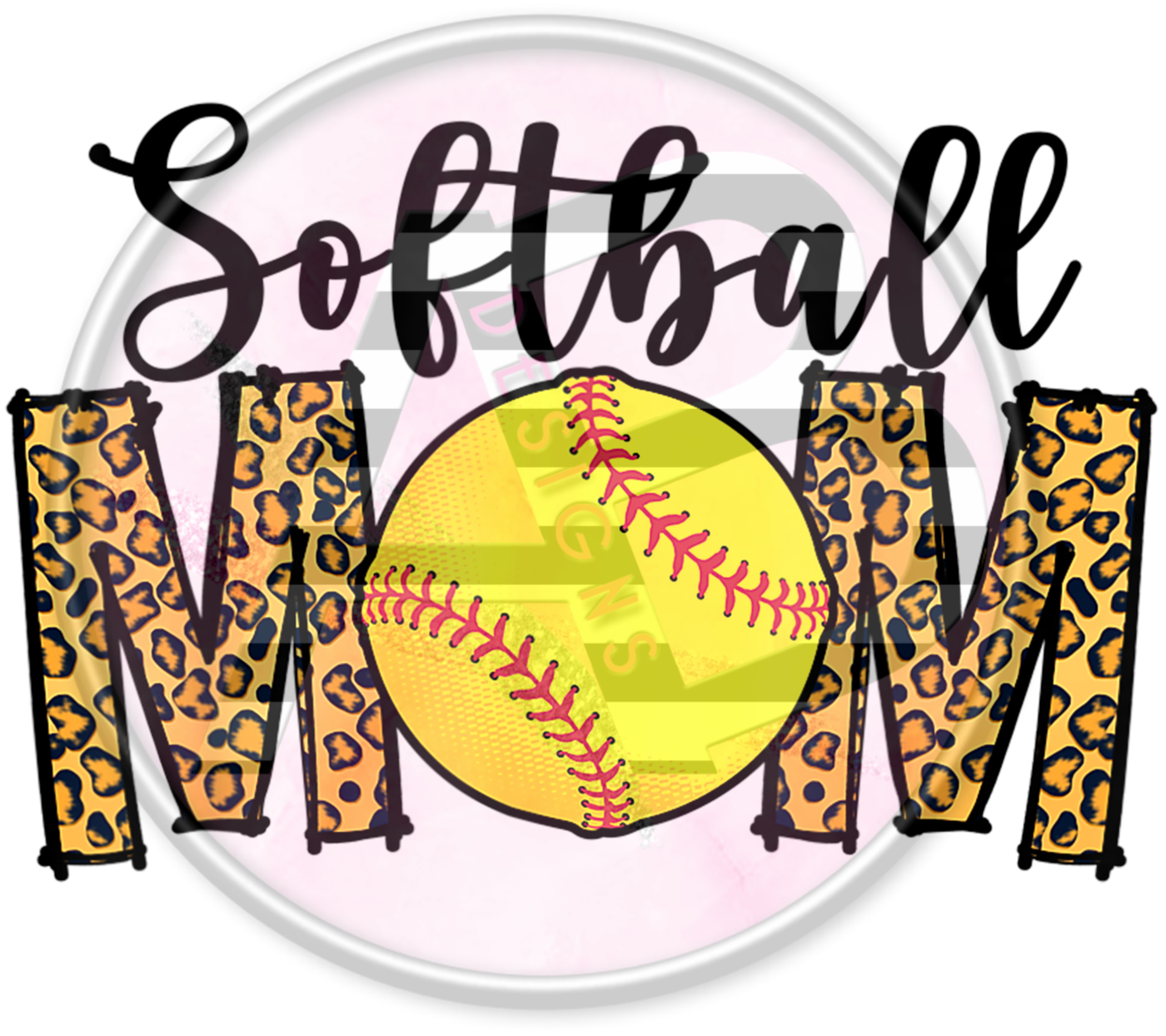 DTF Heat Transfer - Softball Mom 19