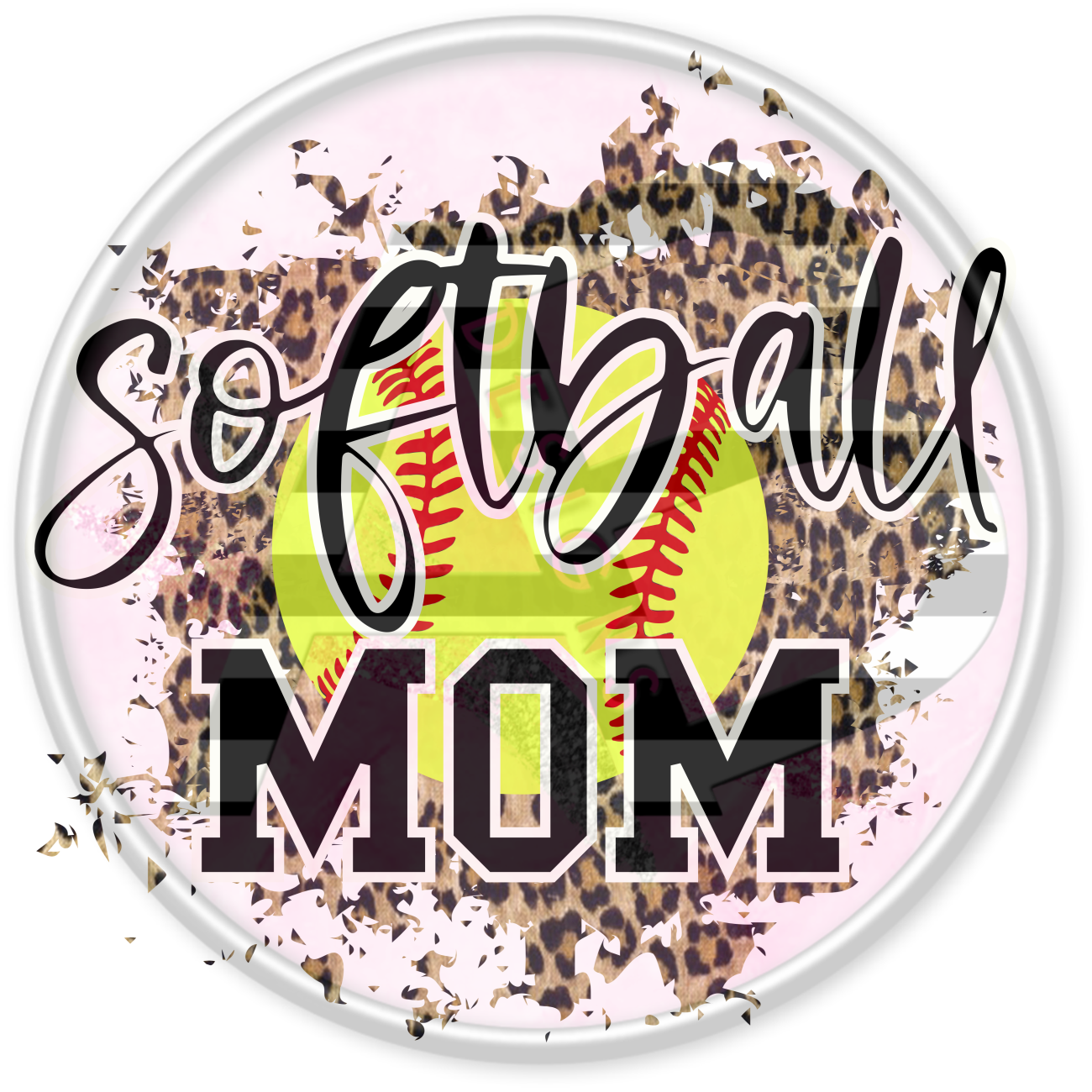 DTF Heat Transfer - Softball Mom 23