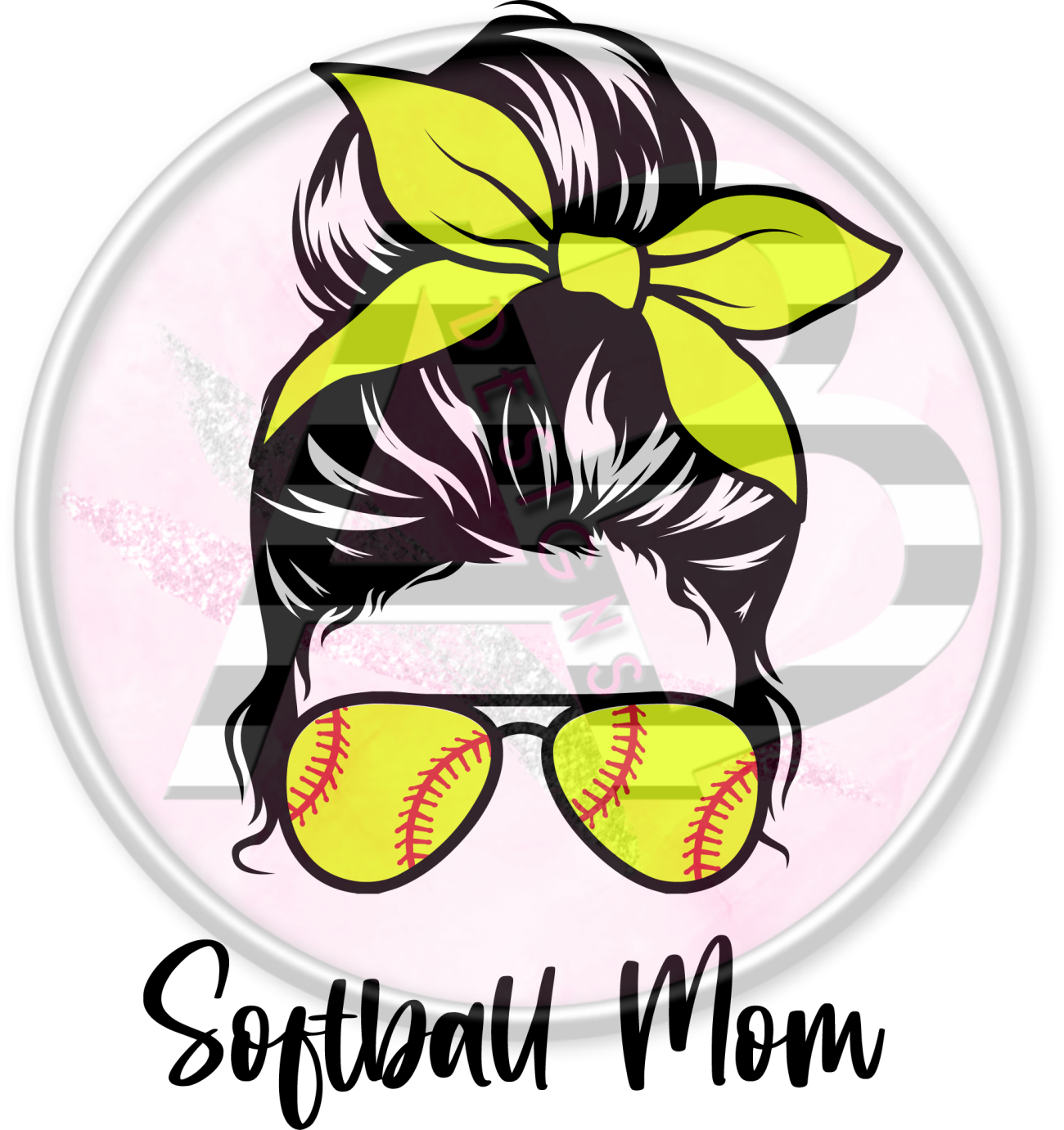 DTF Heat Transfer - Softball Mom 24