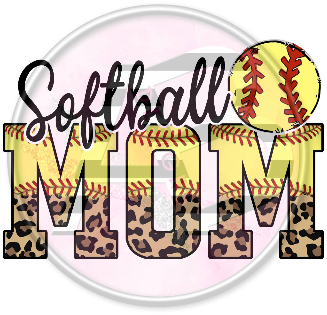 DTF Heat Transfer - Softball Mom 25