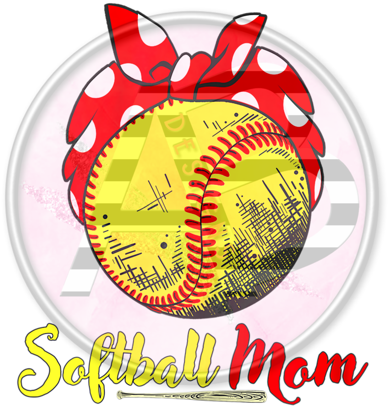 DTF Heat Transfer - Softball Mom 31