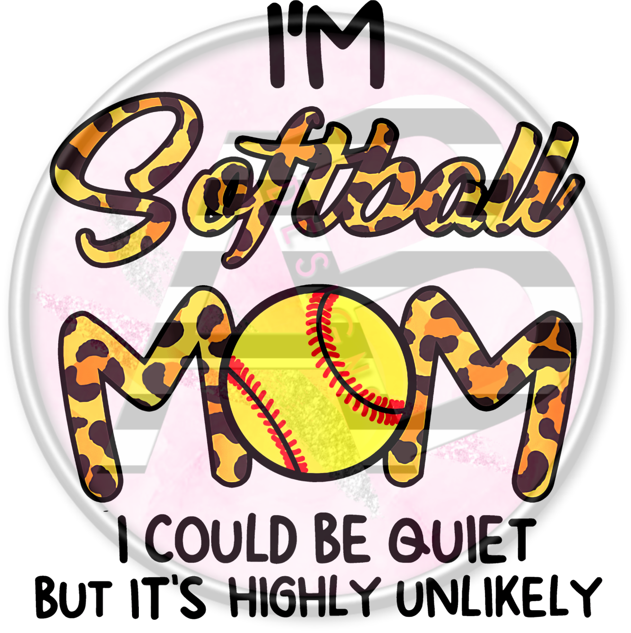 DTF Heat Transfer - Softball Mom 33