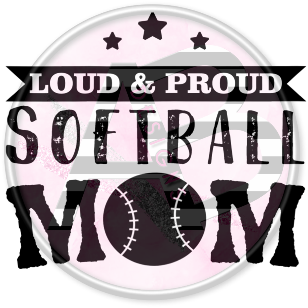 DTF Heat Transfer - Softball Mom 35