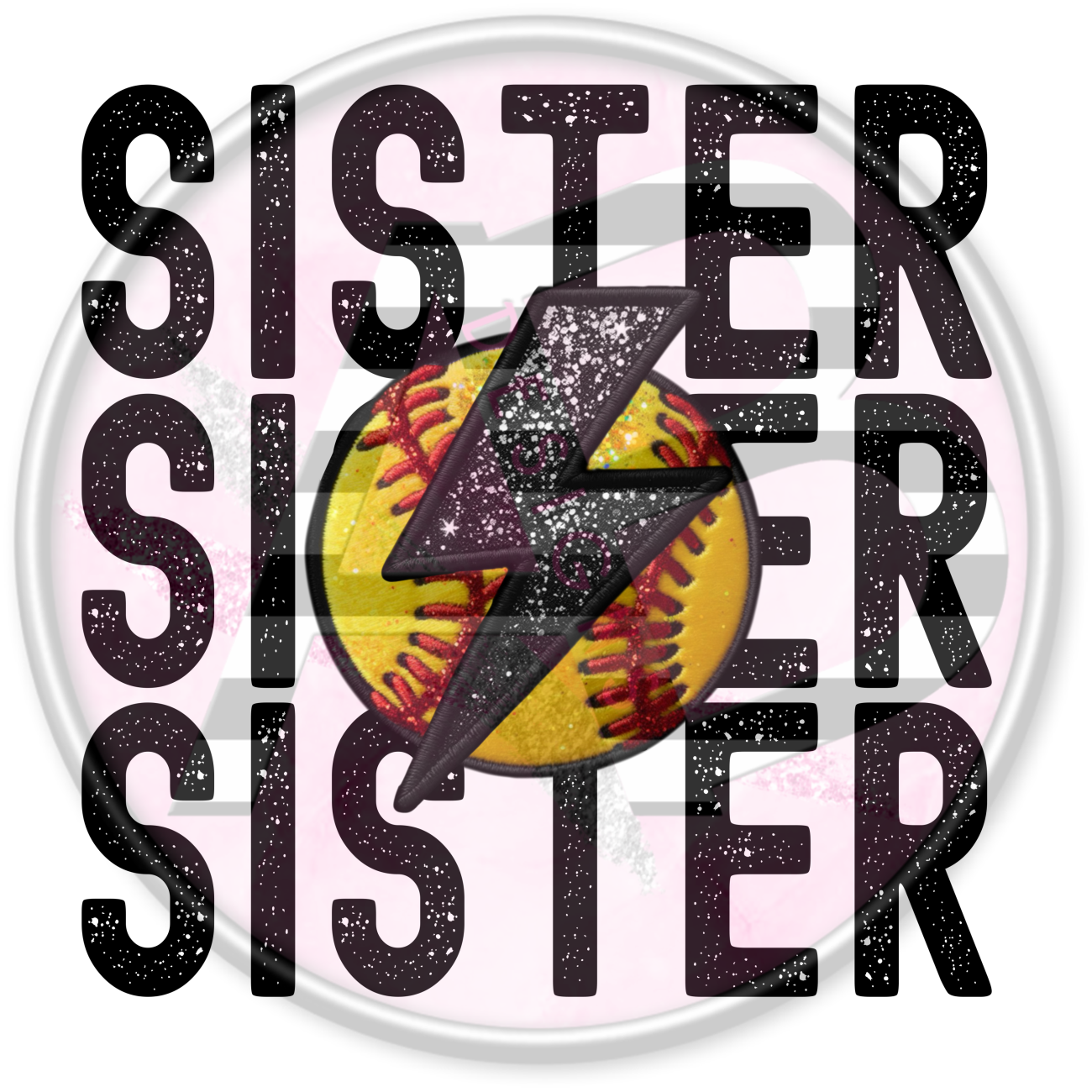 DTF Heat Transfer - Softball Sister 01