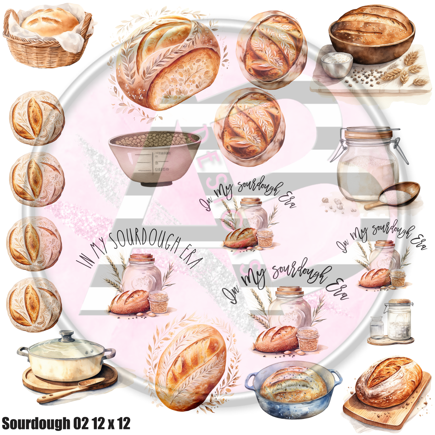 Sourdough 02 Full Sheet 12x12 - Clear Sheet