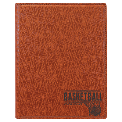 Basketball Textured Portfolio 7x9 - Custom Laser Engraving