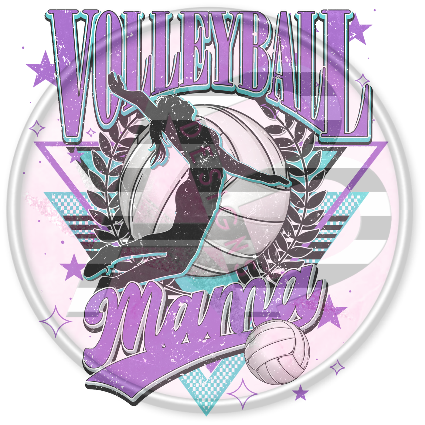 DTF Heat Transfer - Volleyball Mama 04