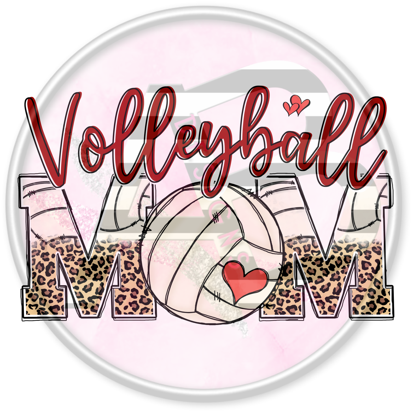 DTF Heat Transfer - Volleyball Mom 01