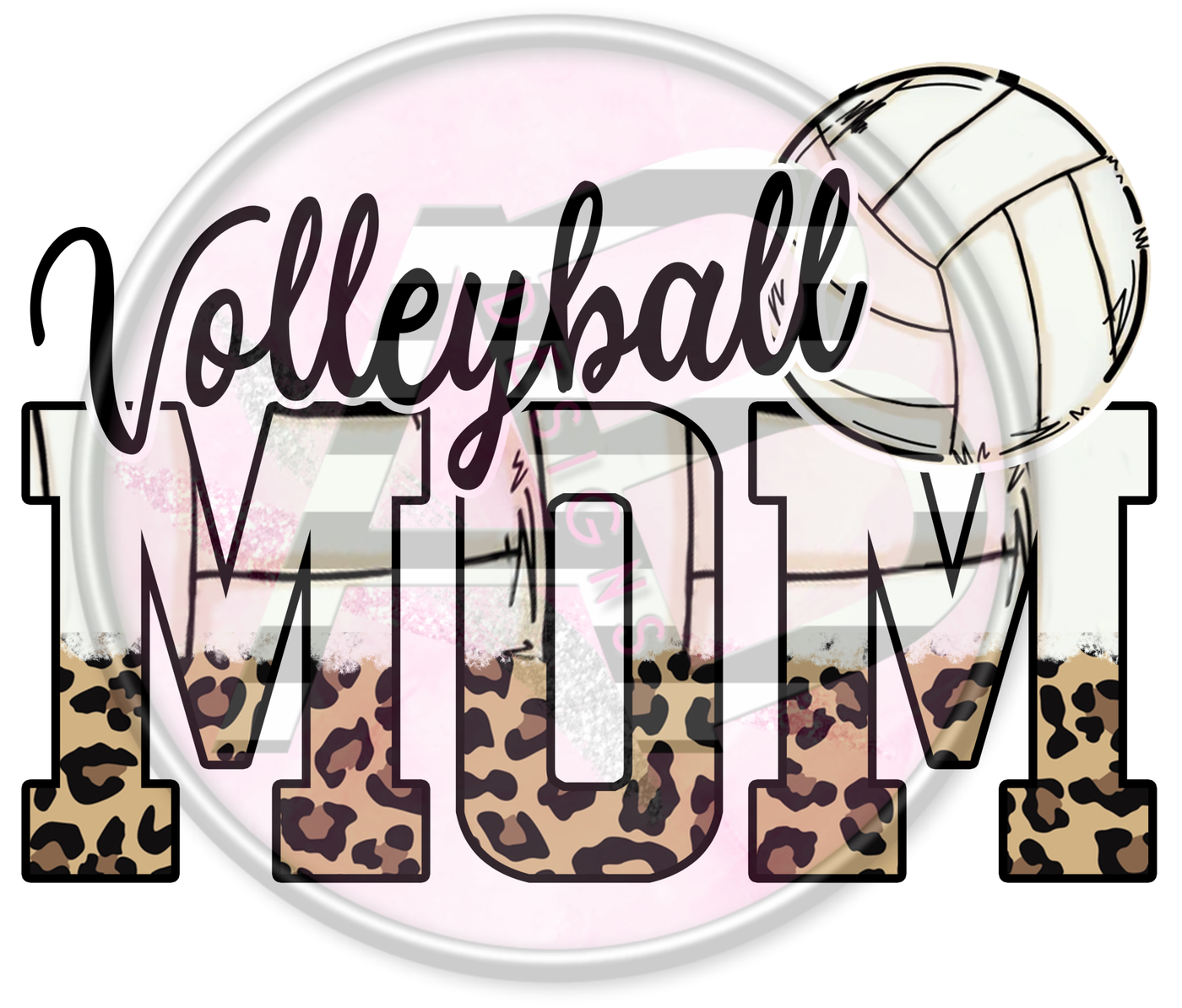 DTF Heat Transfer - Volleyball Mom 02