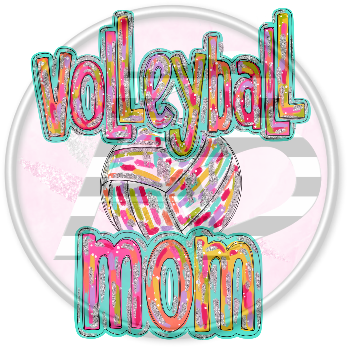 DTF Heat Transfer - Volleyball Mom 06